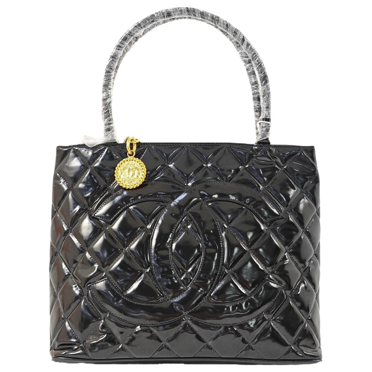 Patent leather handbag