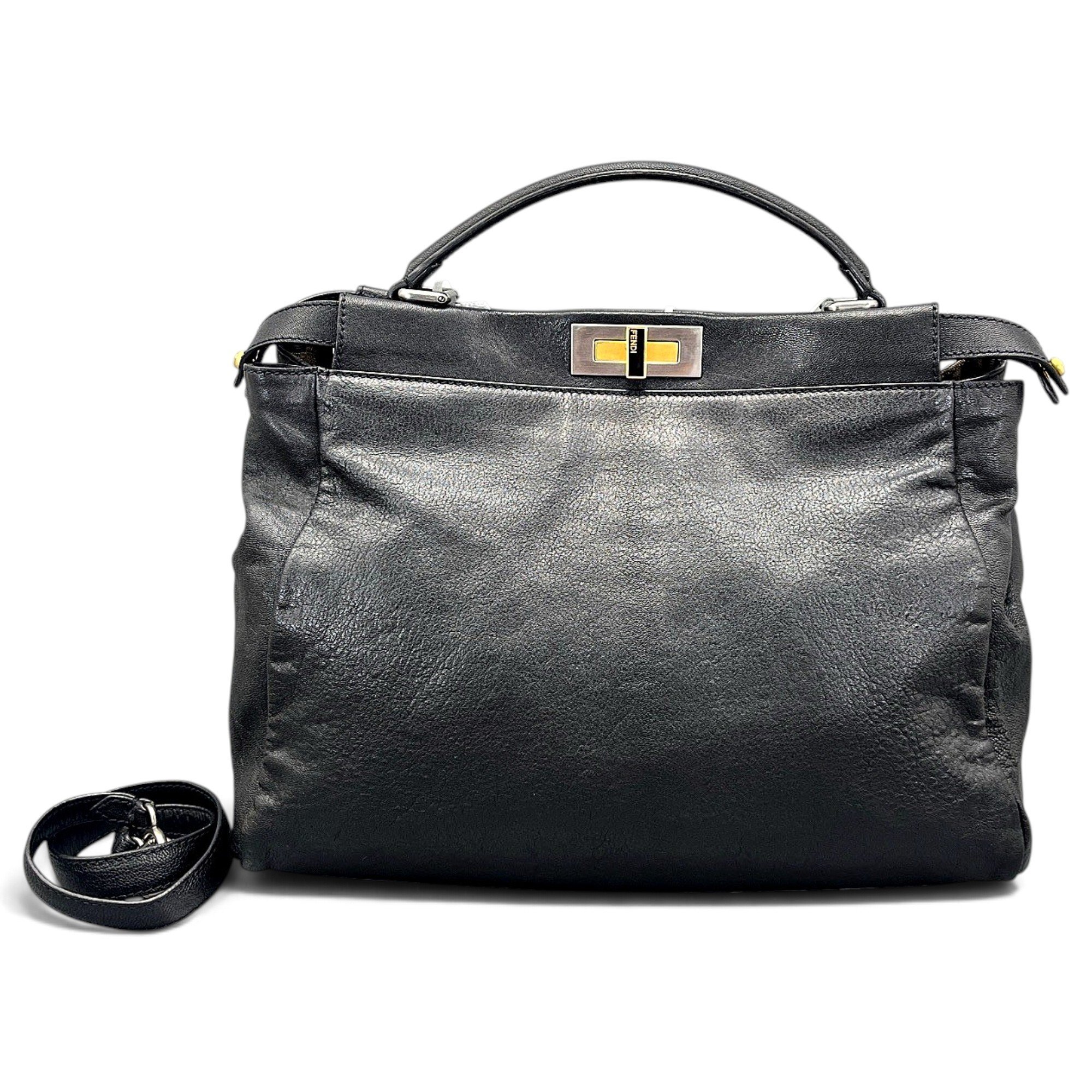 Peekaboo leather handbag