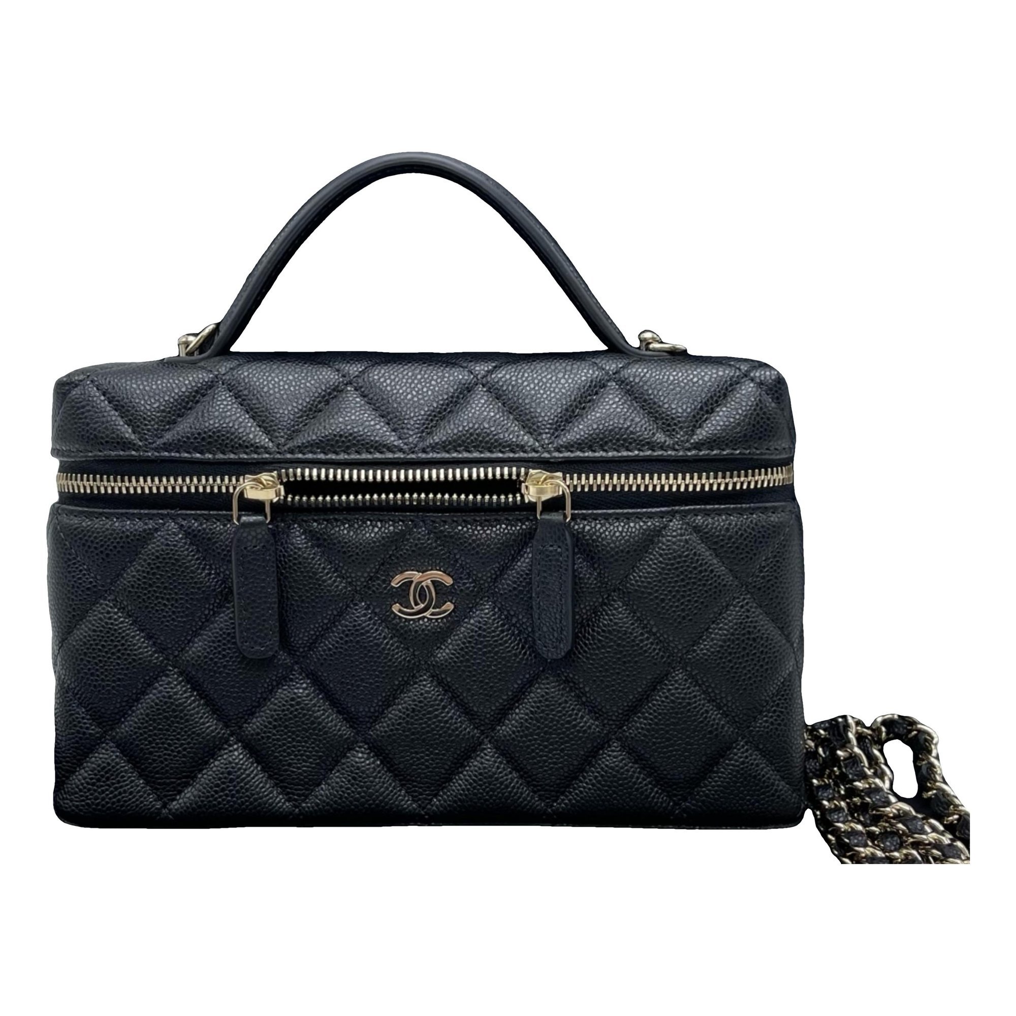 Vanity leather handbag