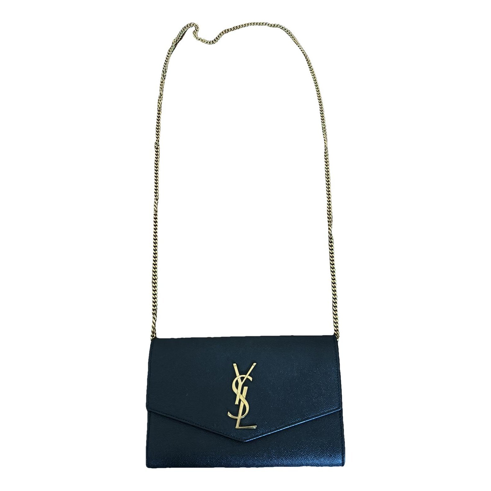 Leather clutch bag