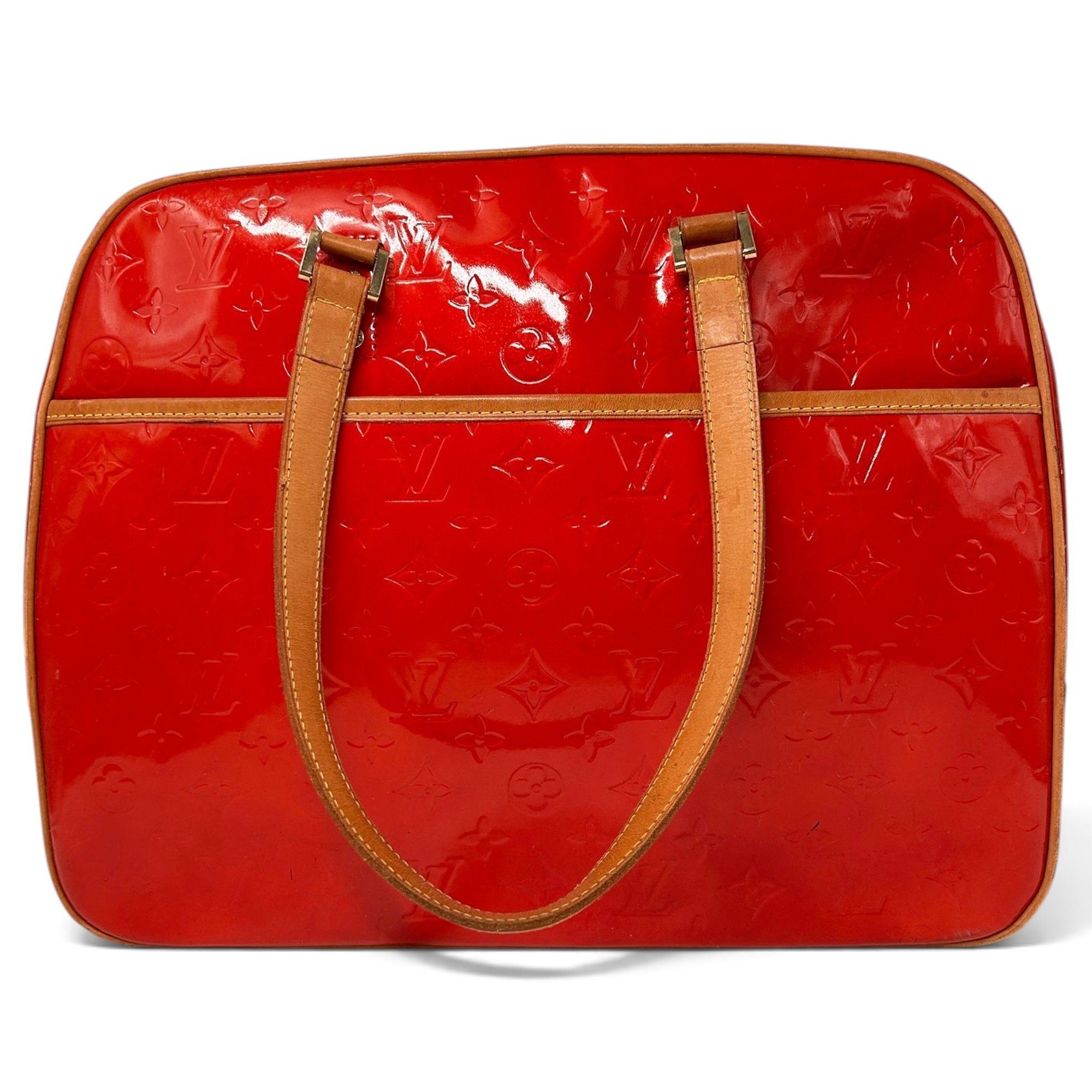 Sutton patent leather tote