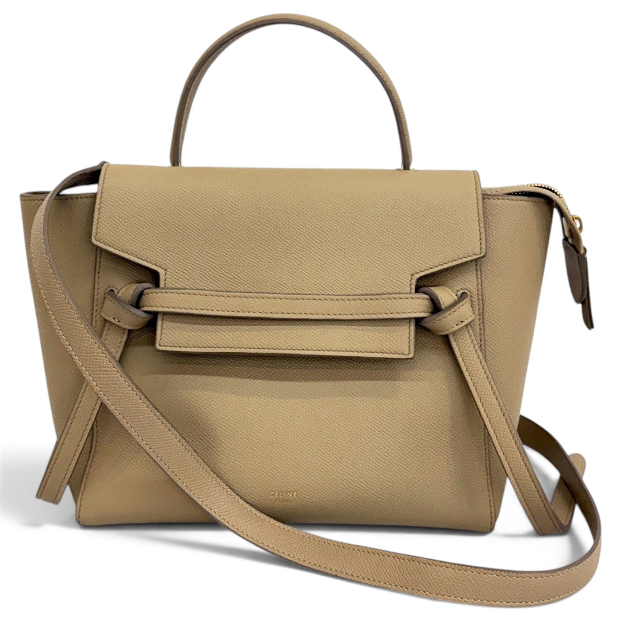Belt leather handbag