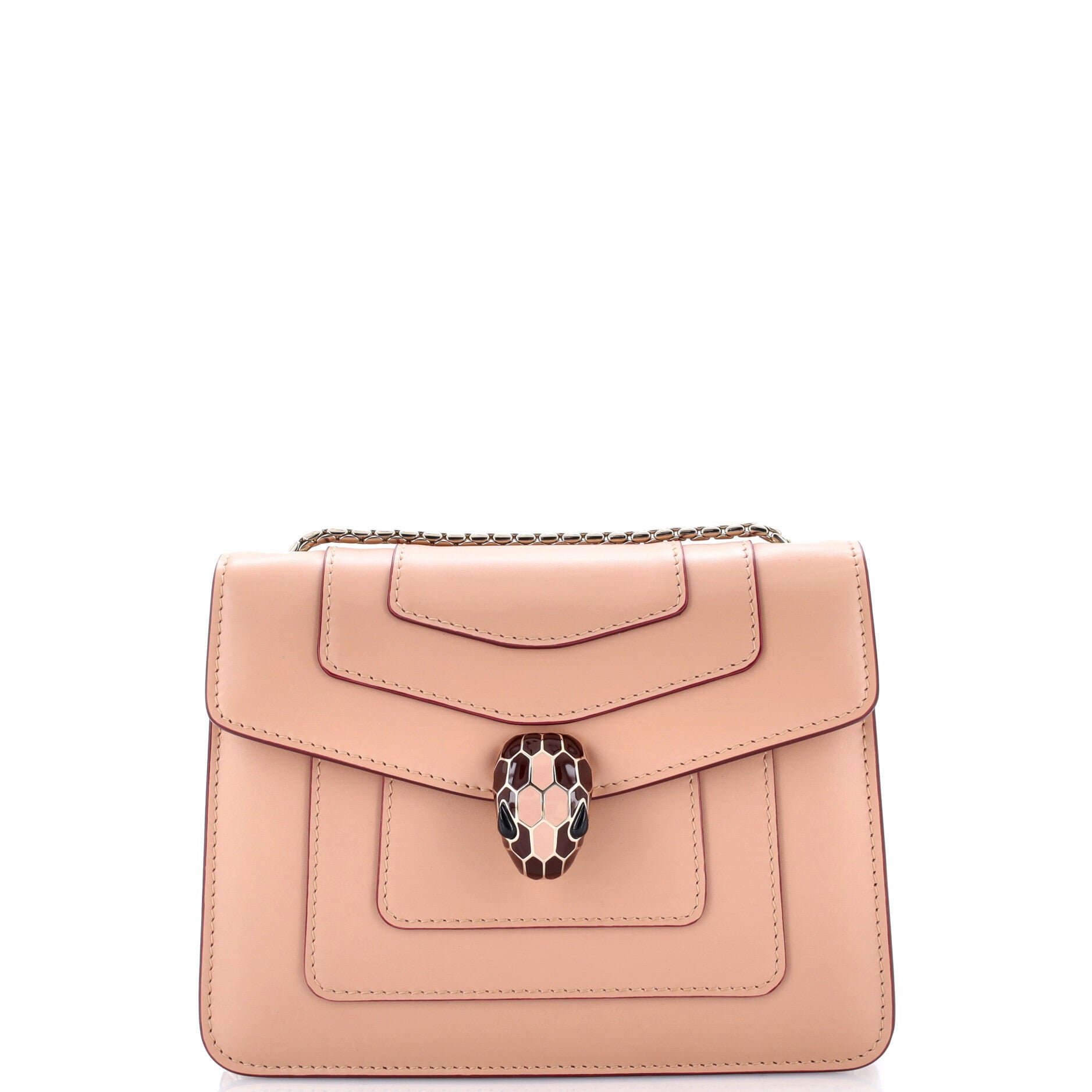 Serpenti Forever Square Shoulder Bag Leather Small