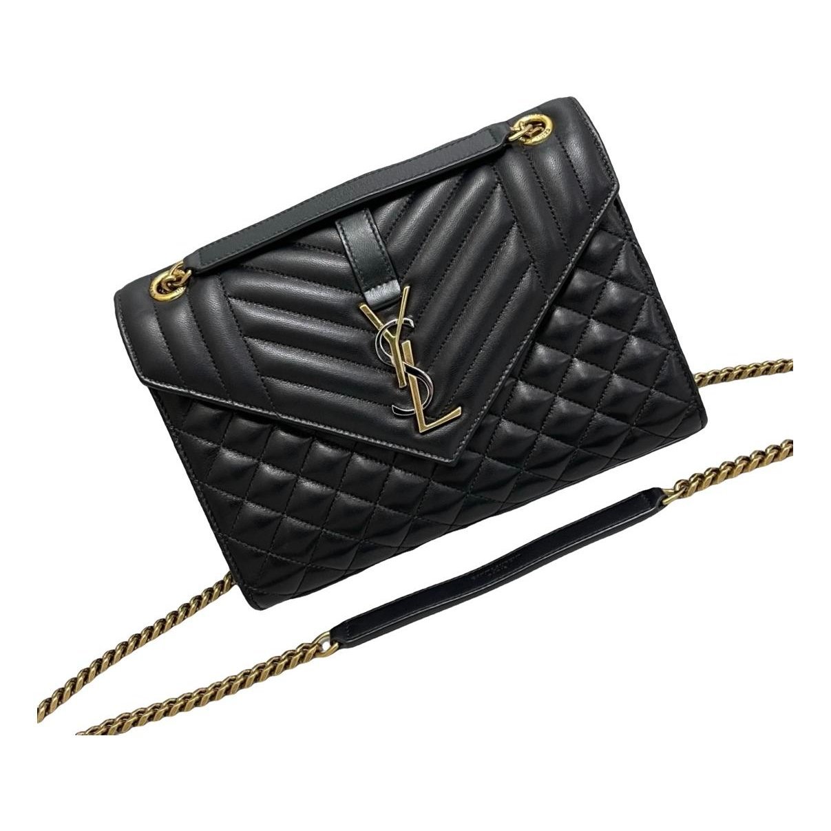 Envelope leather handbag