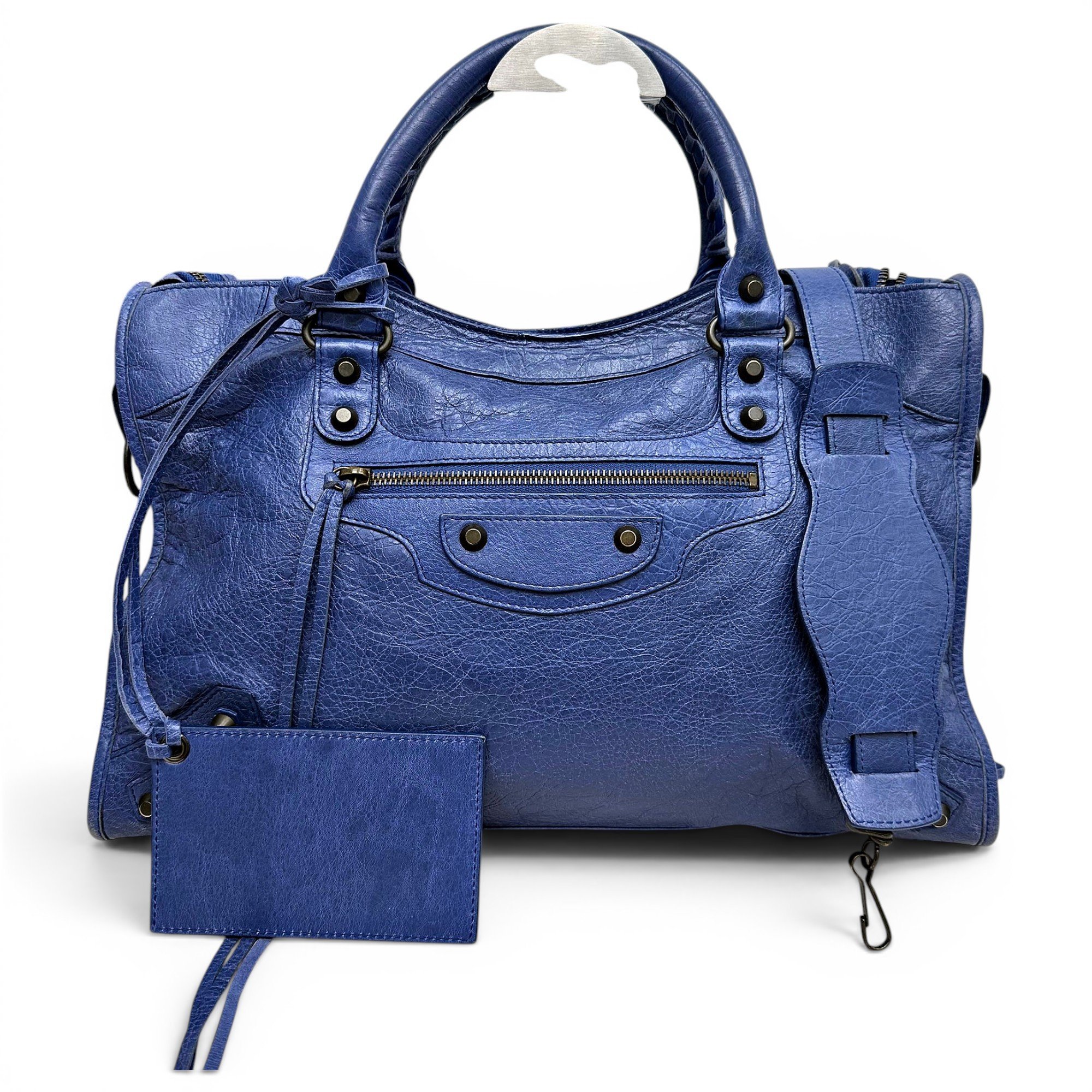 City leather handbag