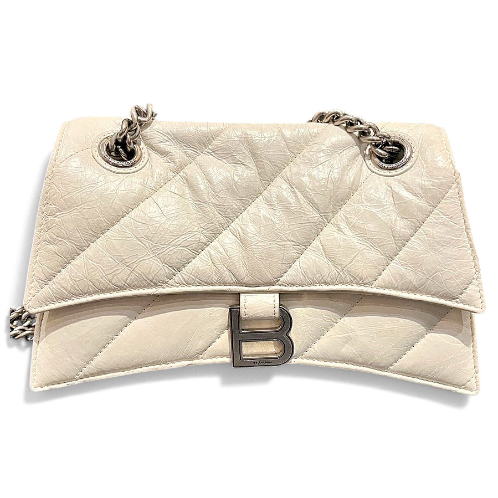 Crush leather handbag