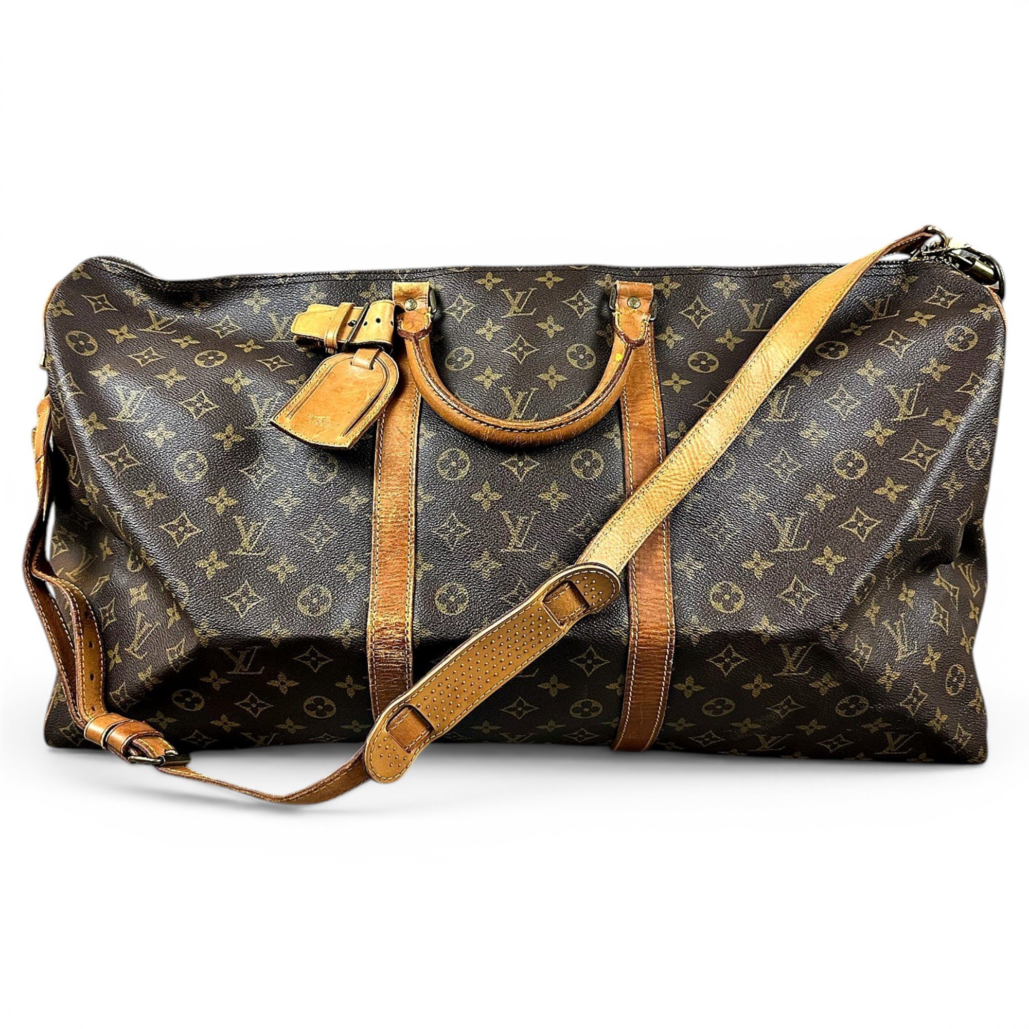 Keepall leather travel bag