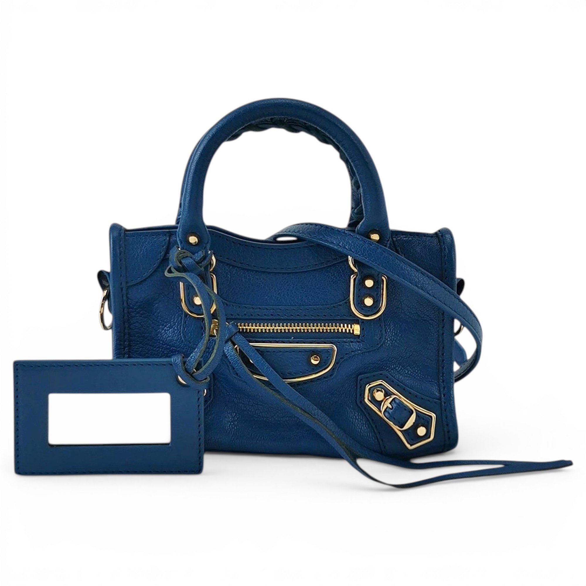 City leather handbag