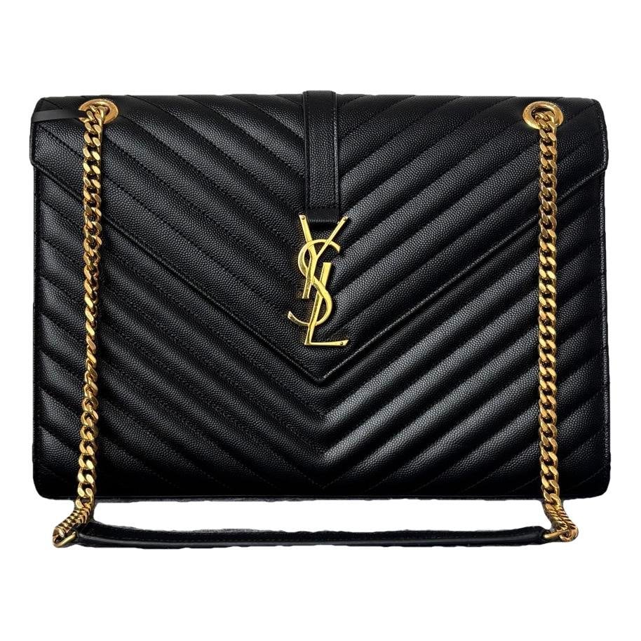 Envelope leather handbag