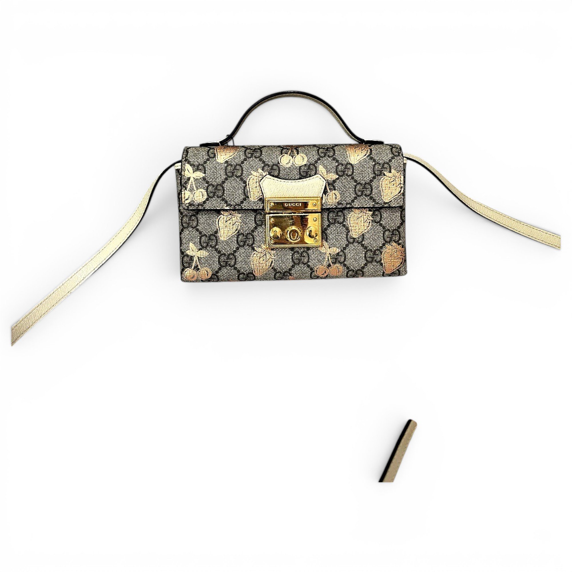 Padlock leather handbag