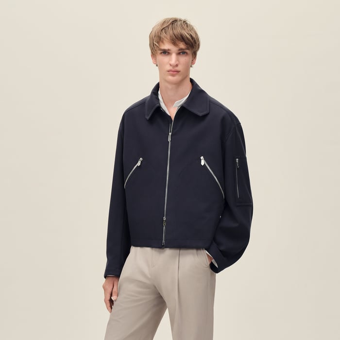 Marine Zipped Straight Cut Jacket