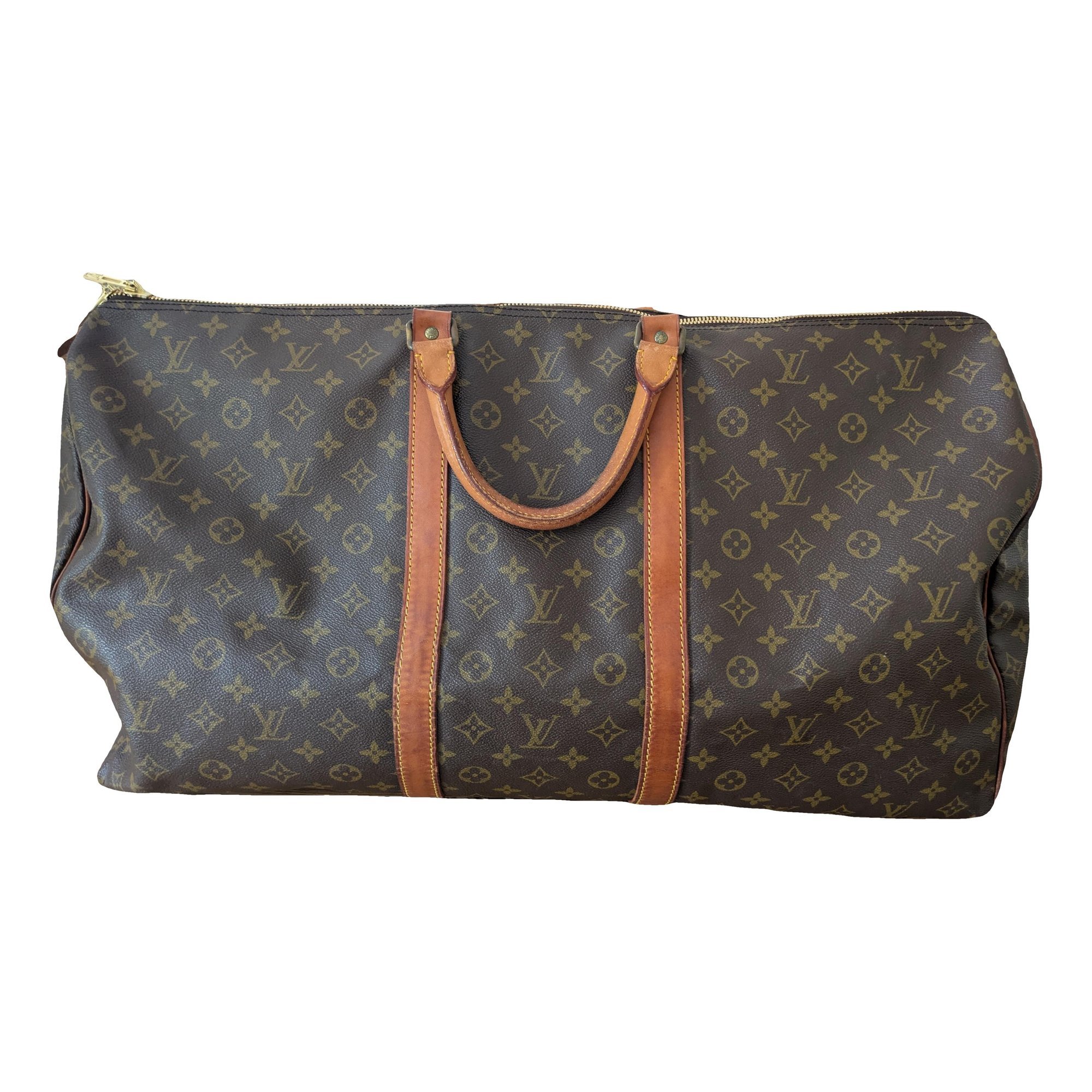Keepall leather travel bag