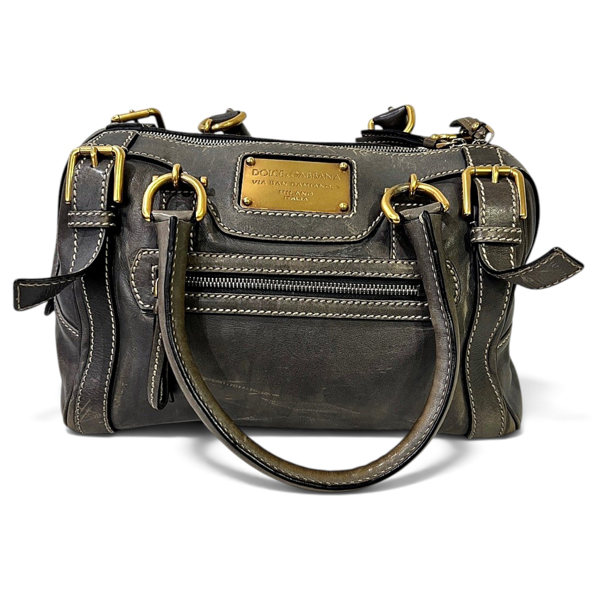 Leather bowling bag