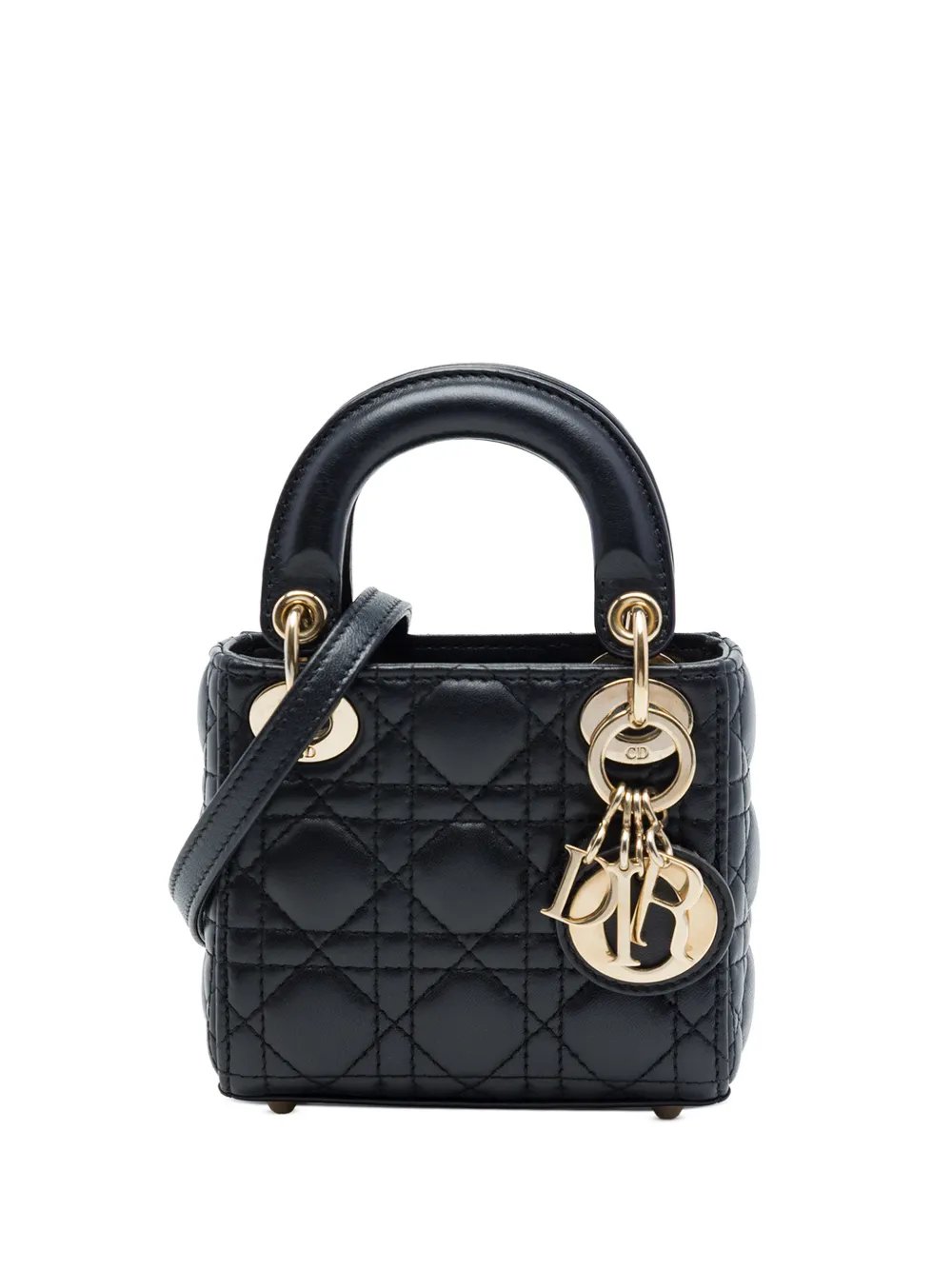 2020 Micro Lambskin Cannage Lady Dior satchel