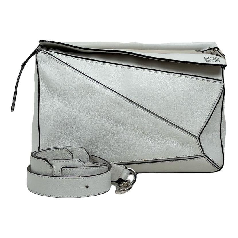 Puzzle leather handbag