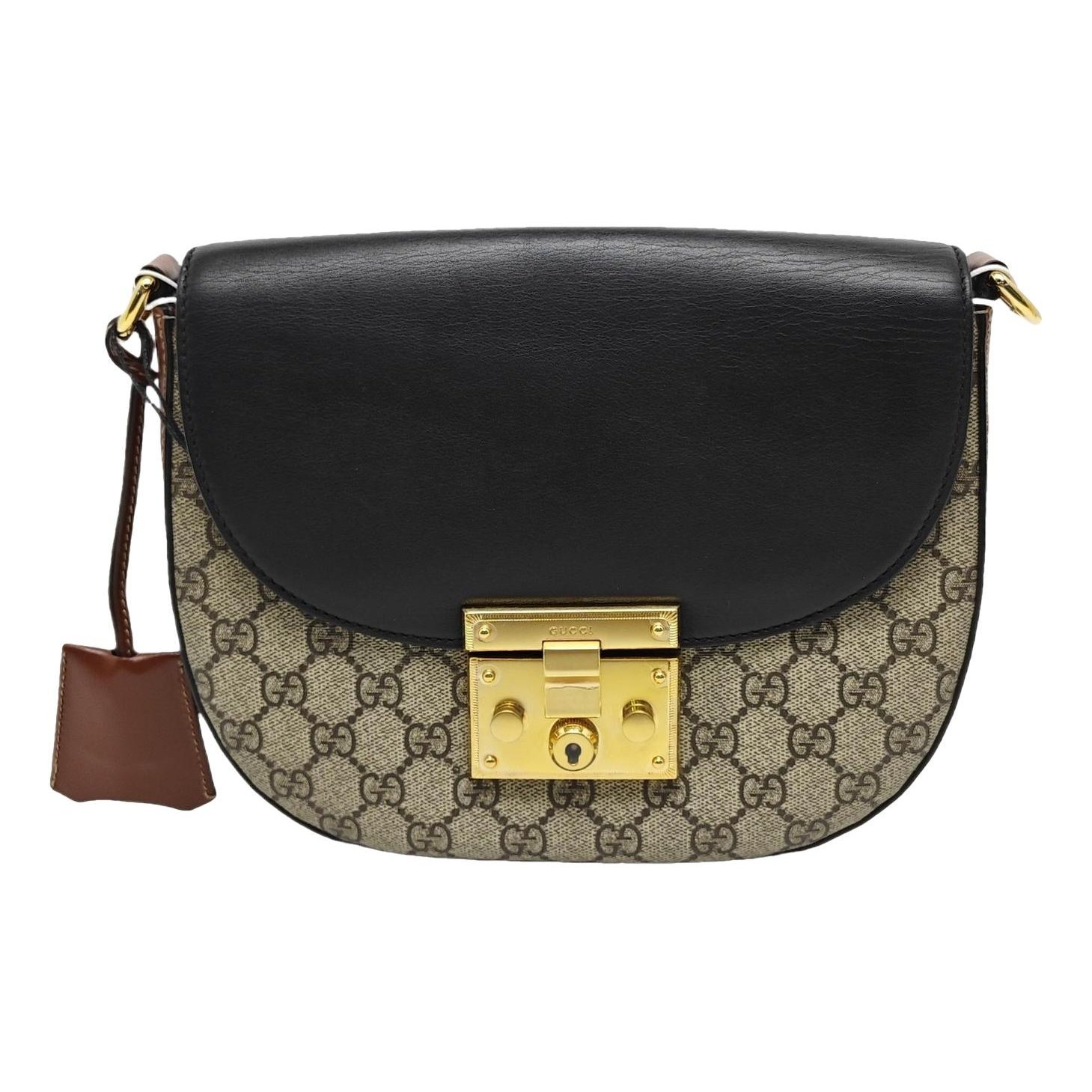 Padlock leather handbag