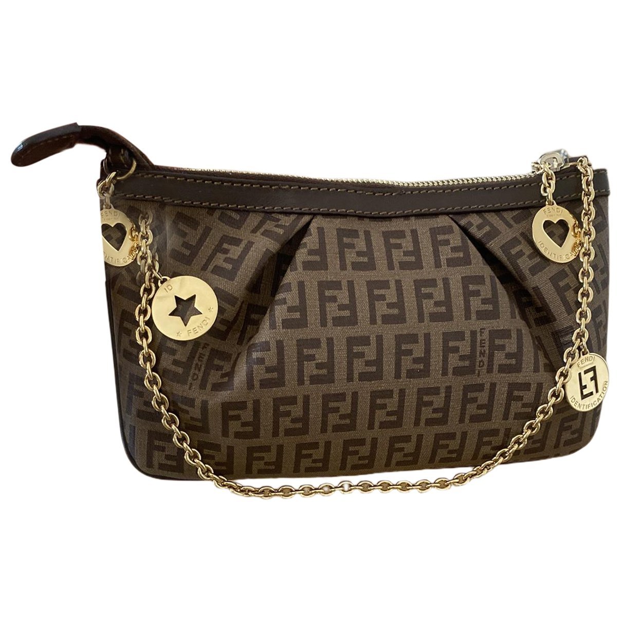 Leather clutch bag