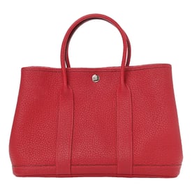 Hermes Garden Party 30 Handbag Rouge Piment Vache Leather