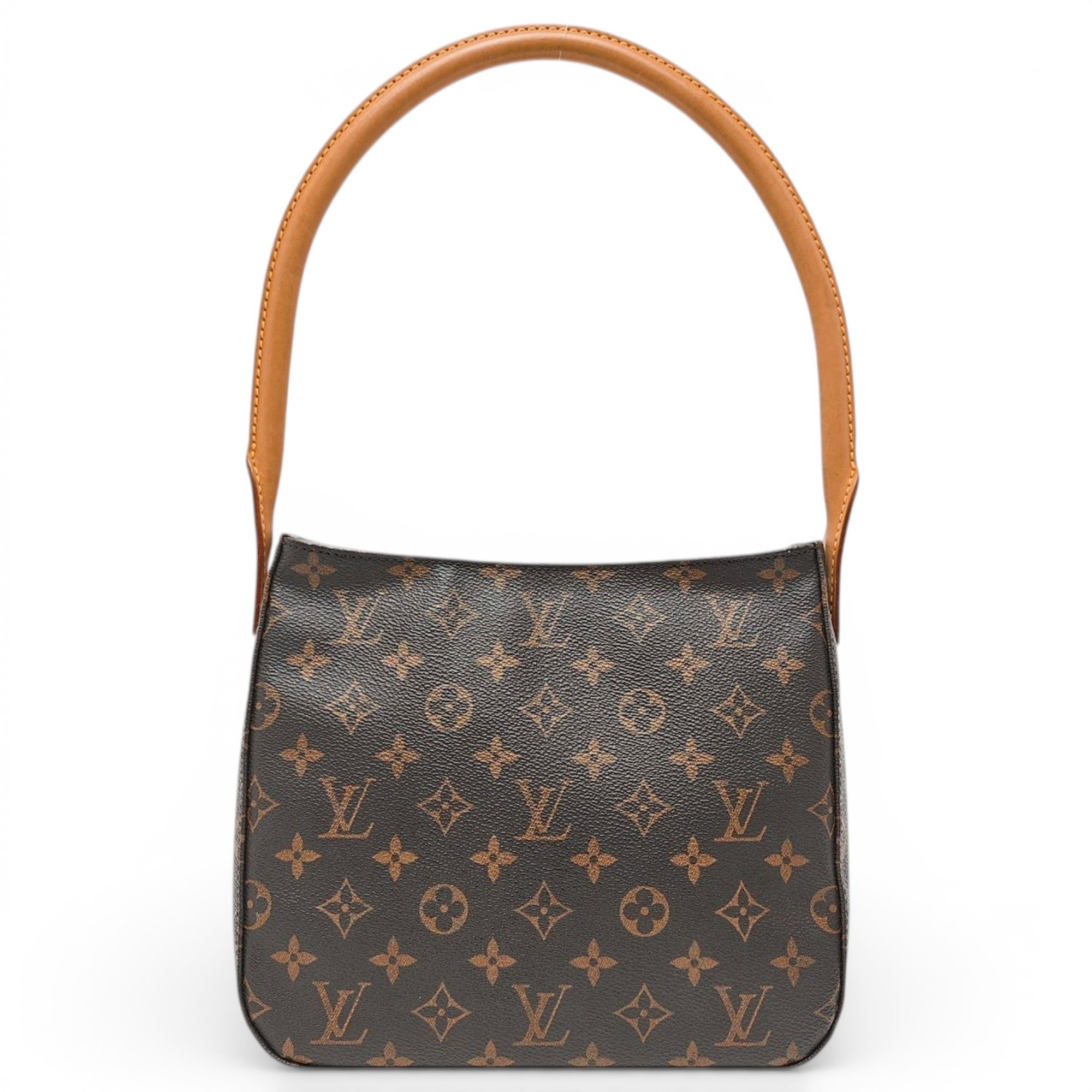 Looping leather handbag