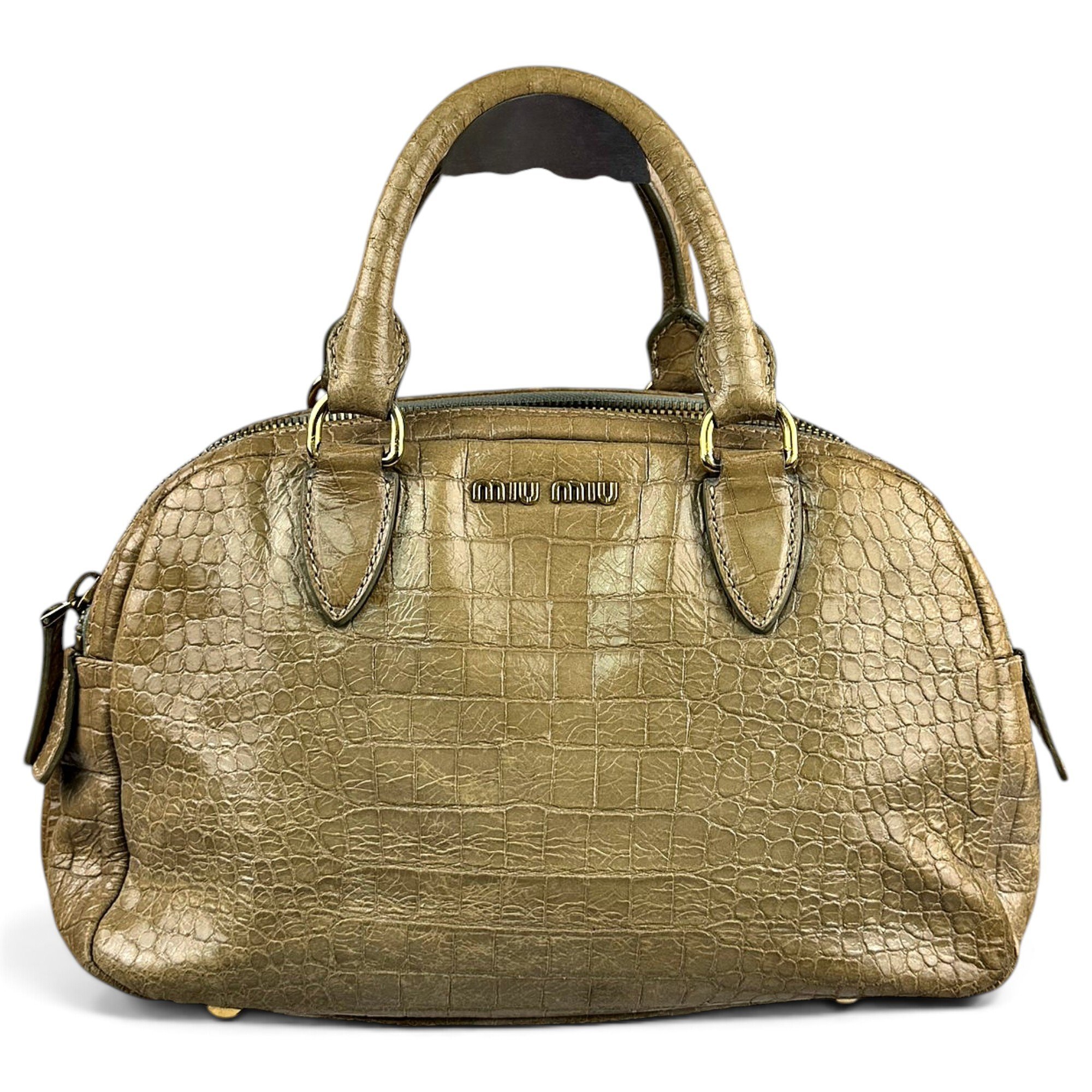 Vitello patent leather handbag