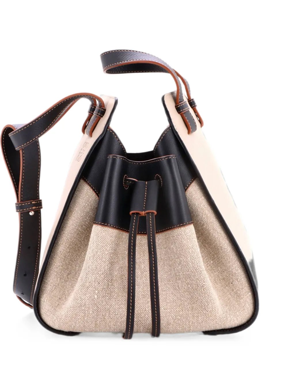 Hammock Bag Leather and Canvas Small shoulder bag