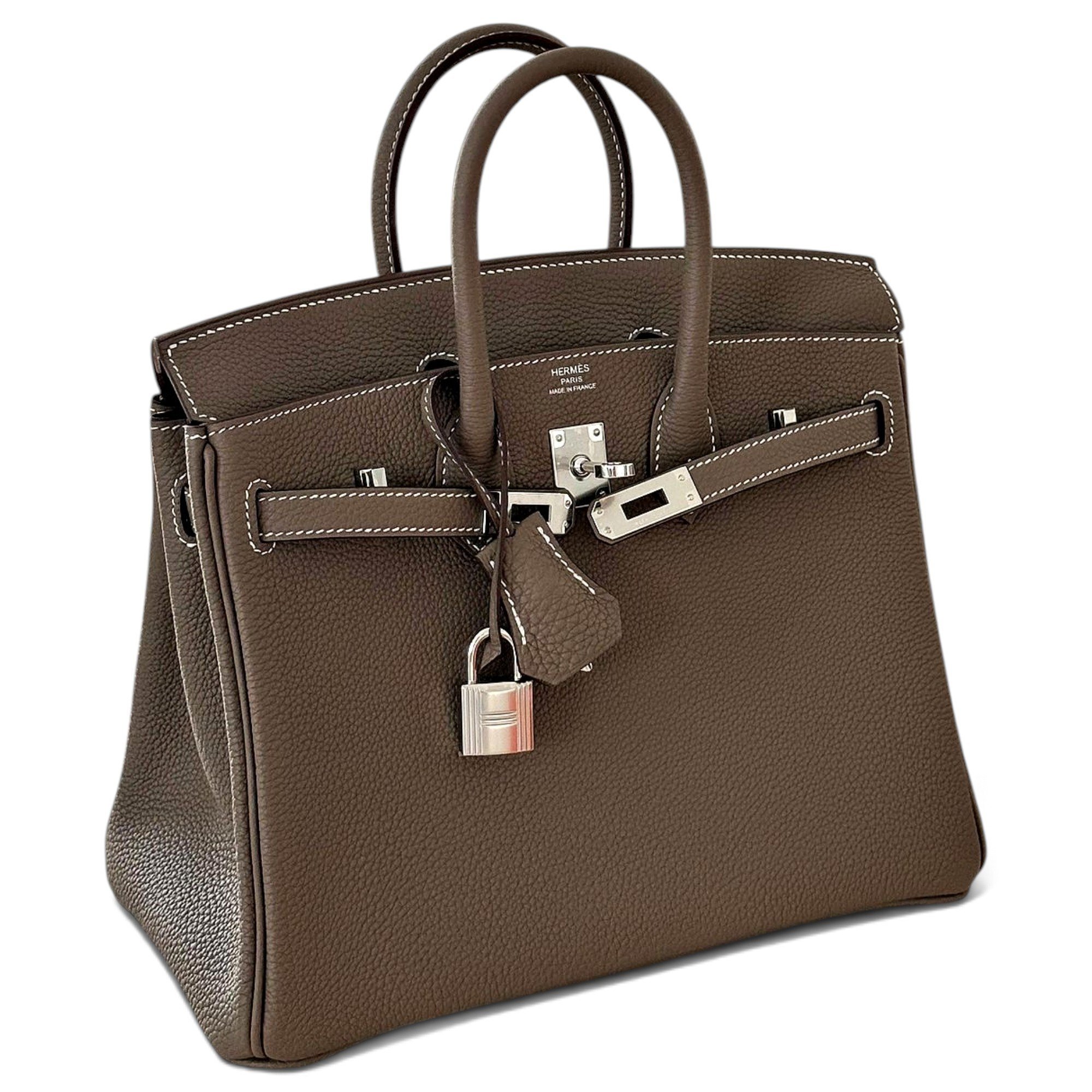 Birkin 25 leather handbag