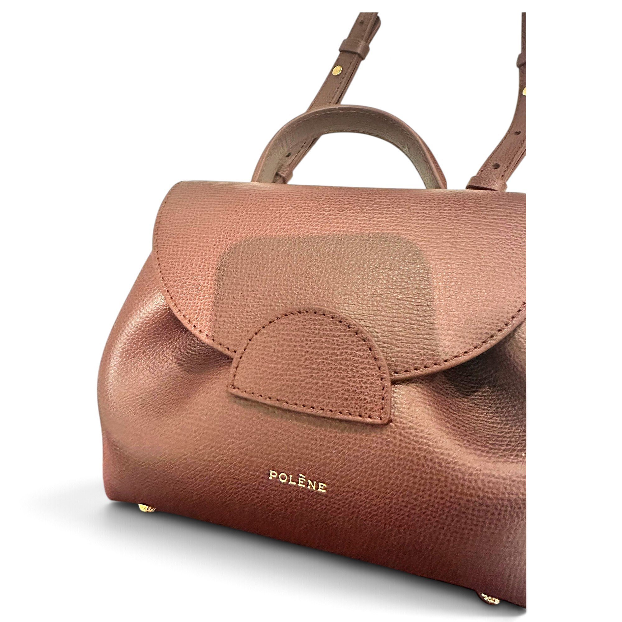 Numéro un nano leather crossbody bag