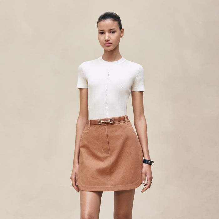 Blanc Naturel Short-sleeve Sweater
