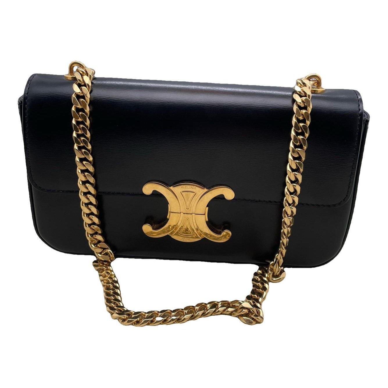 Triomphe chain leather crossbody bag