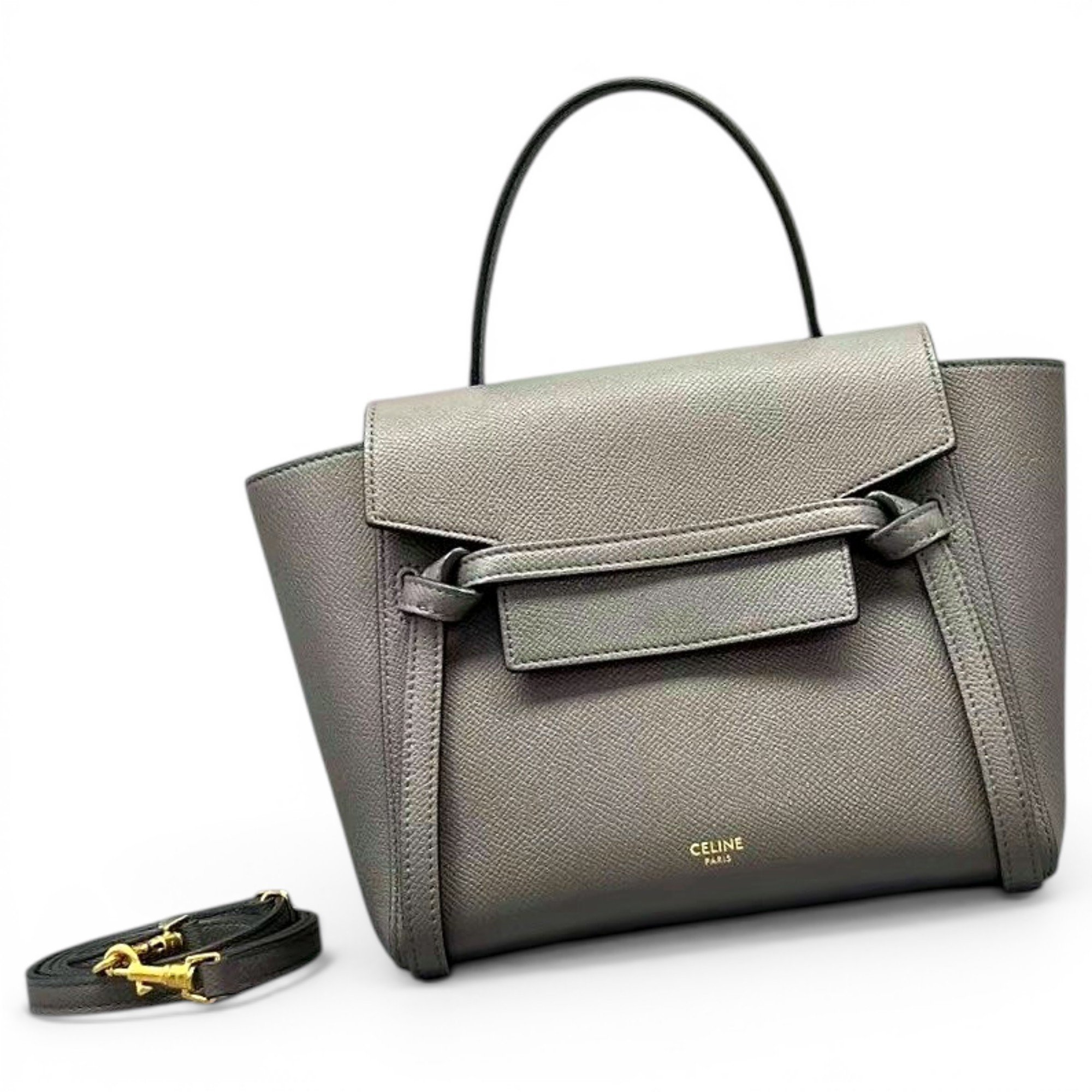 Belt leather handbag