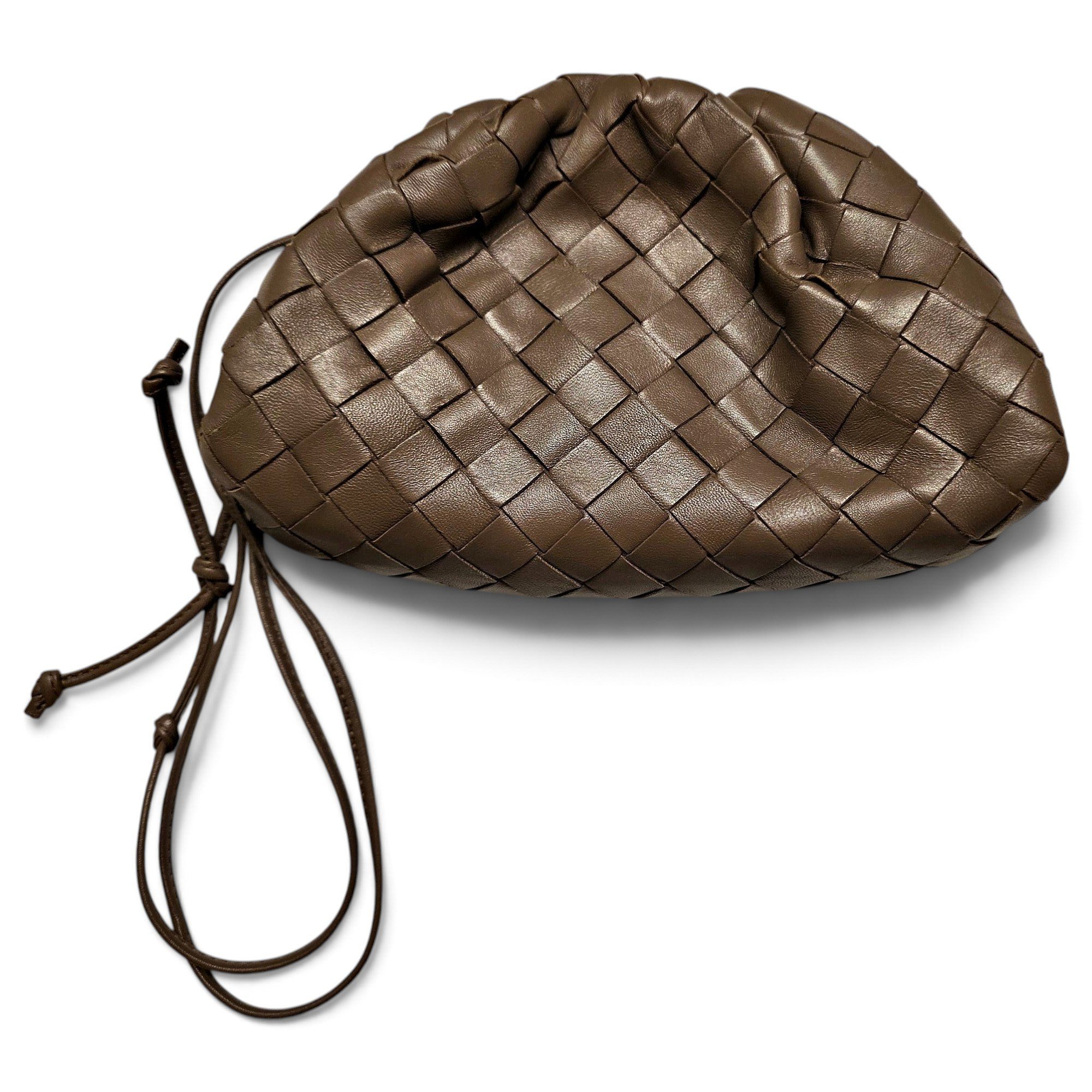 Pouch leather clutch bag