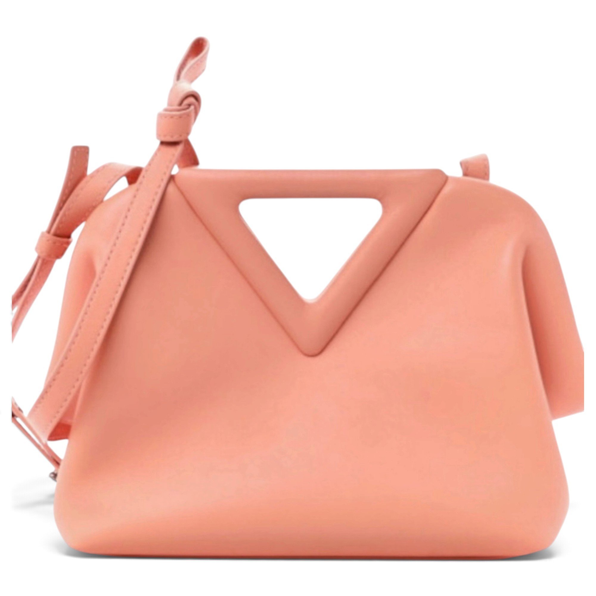 Point leather crossbody bag