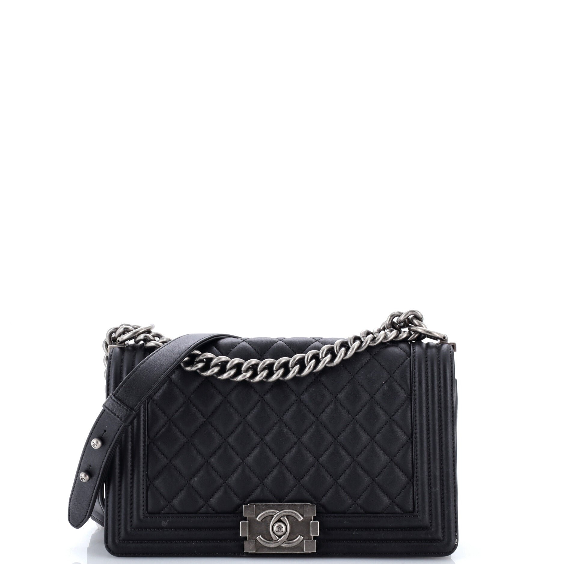 Boy Flap Bag Quilted Calfskin Old Medium