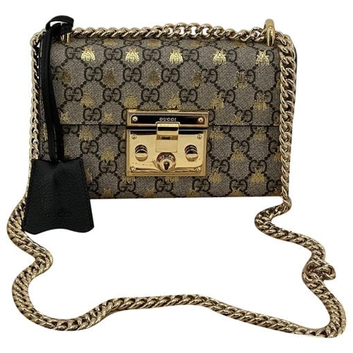 Padlock leather handbag
