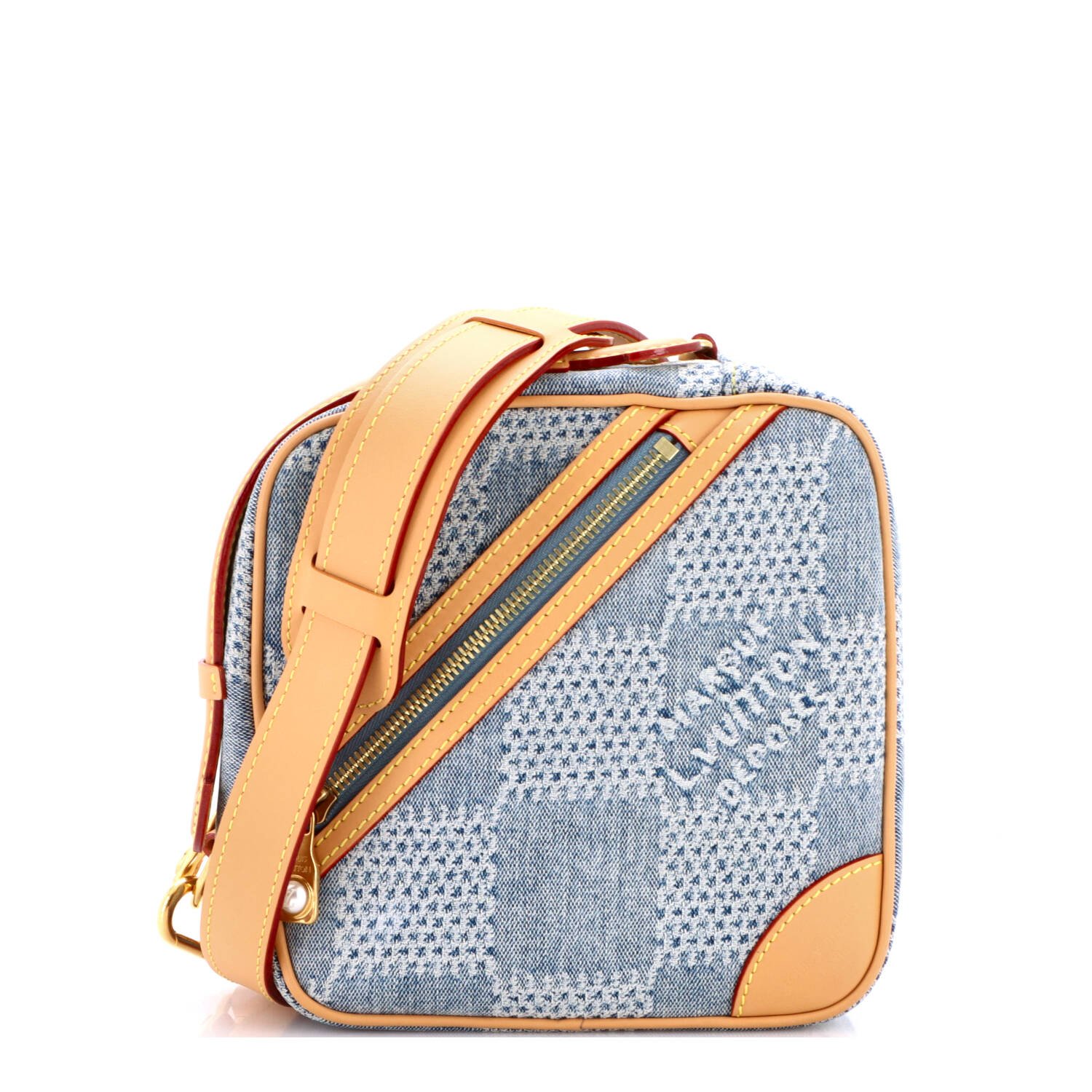 Chess Messenger Bag Damier 3D Denim