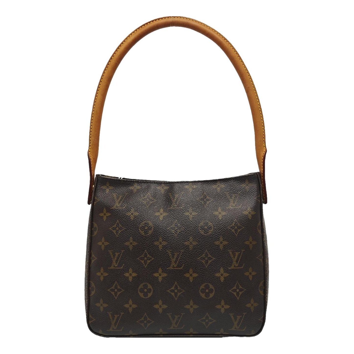 Looping leather handbag