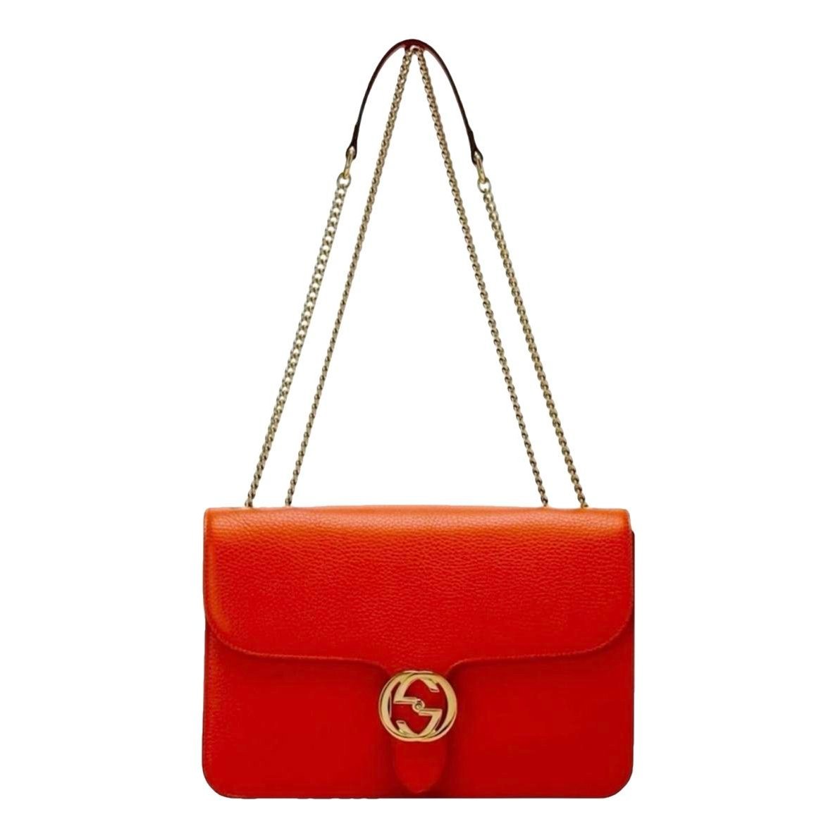 Interlocking leather crossbody bag