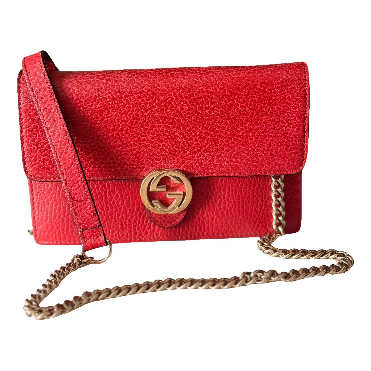 Interlocking leather crossbody bag