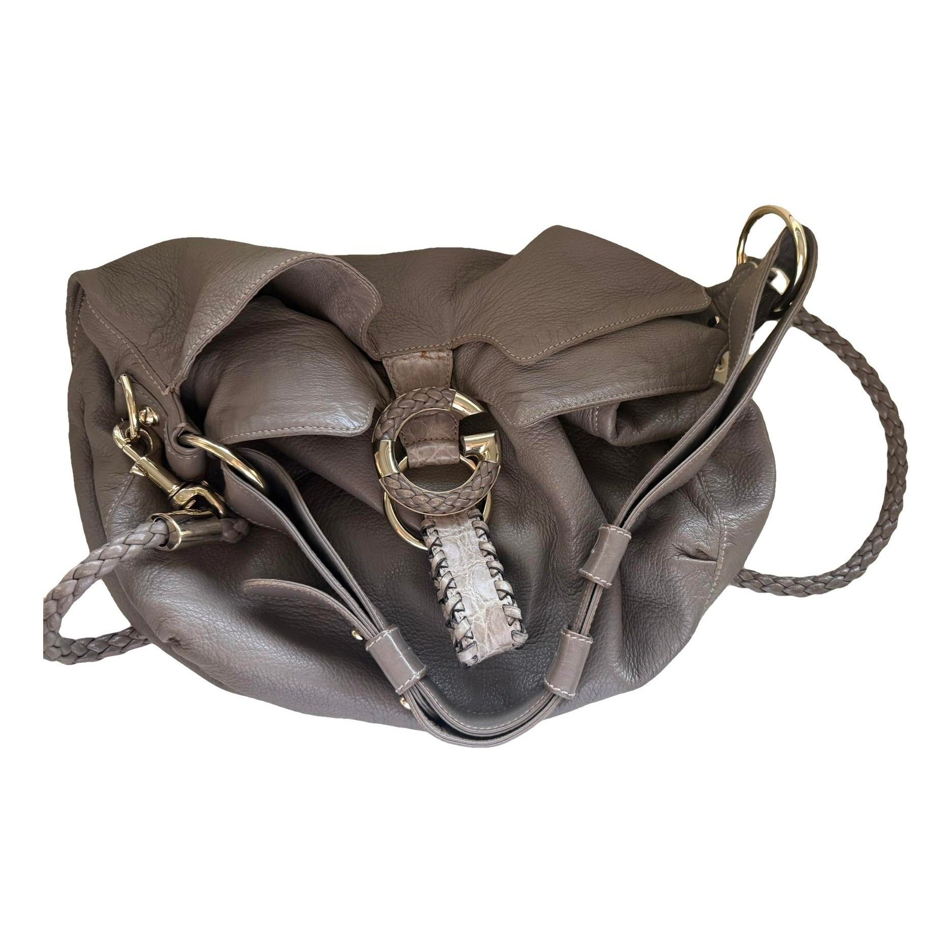 Leather clutch bag