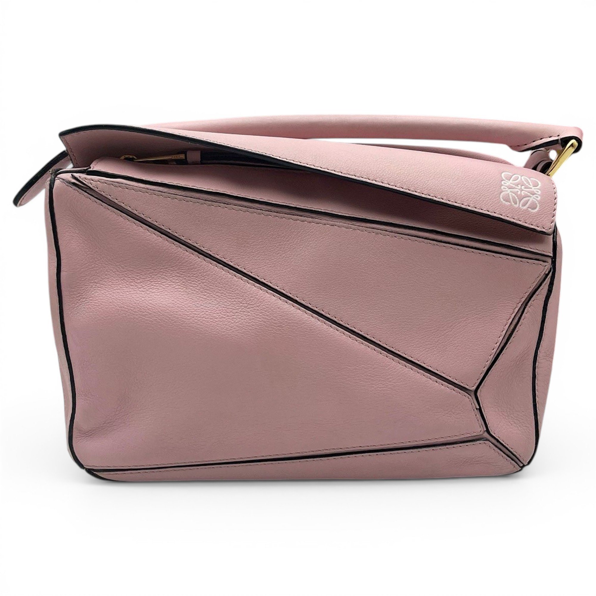 Puzzle leather handbag