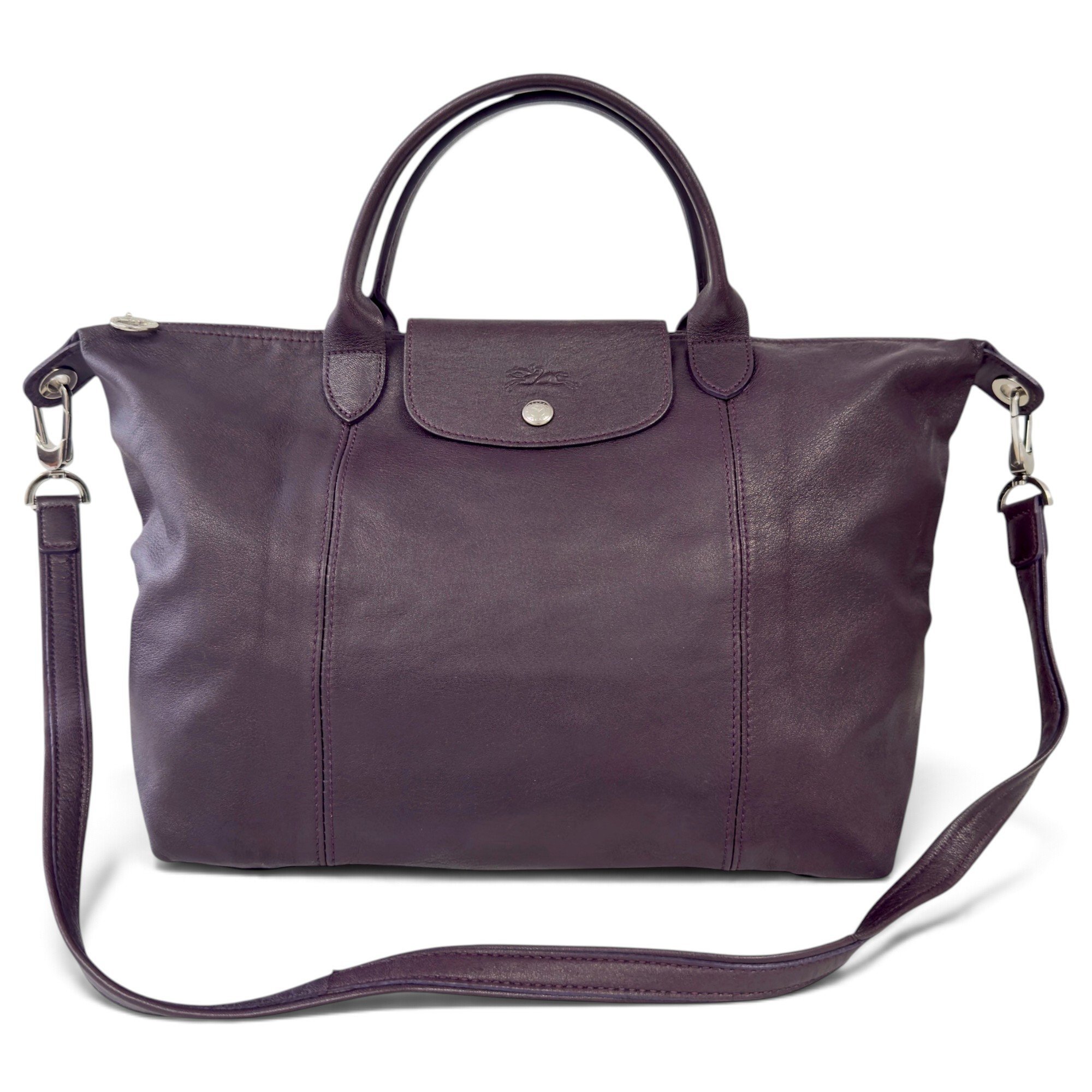 Pliage leather crossbody bag