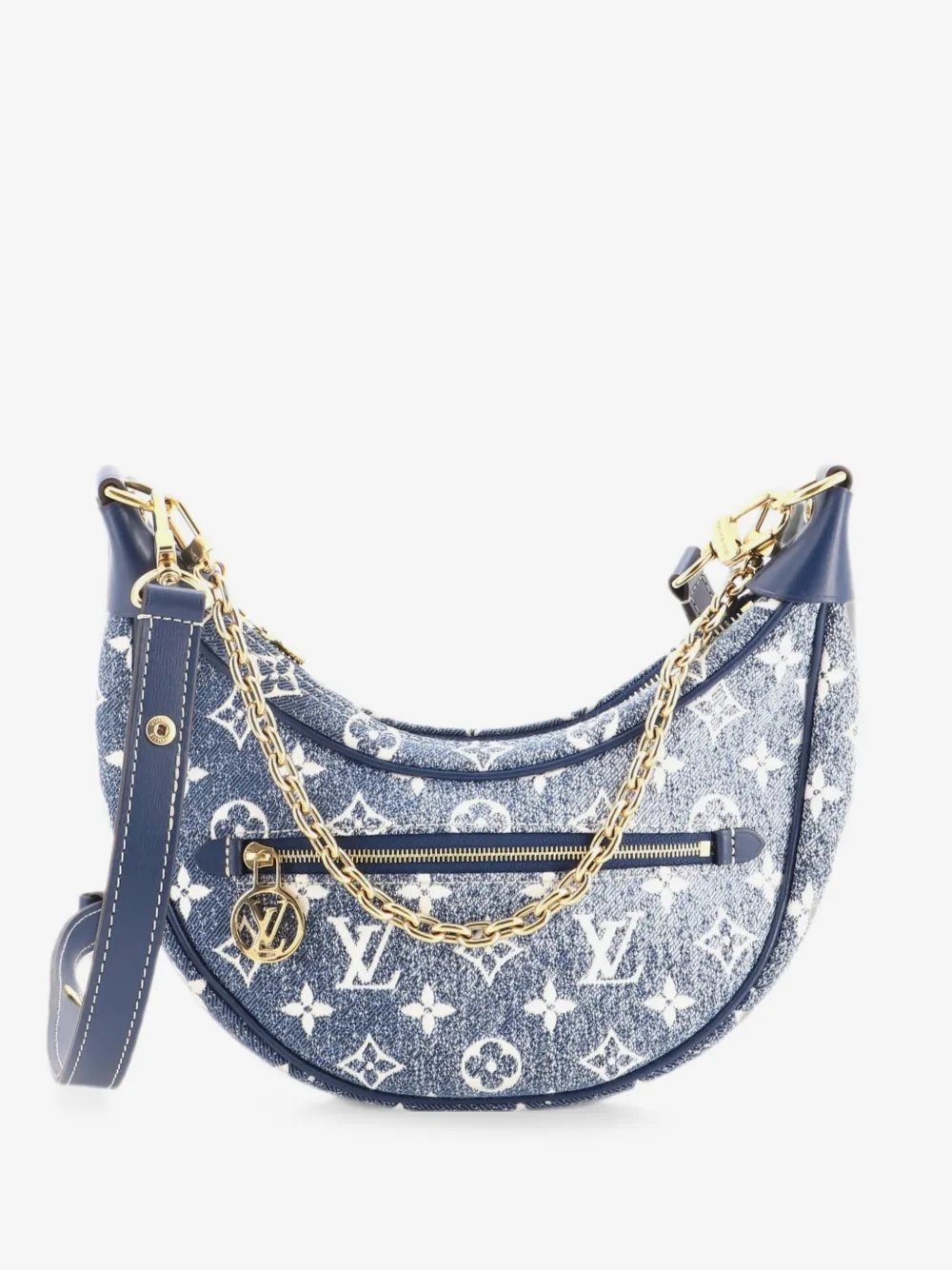 Loop Handbag Monogram Jacquard Denim hobo bag