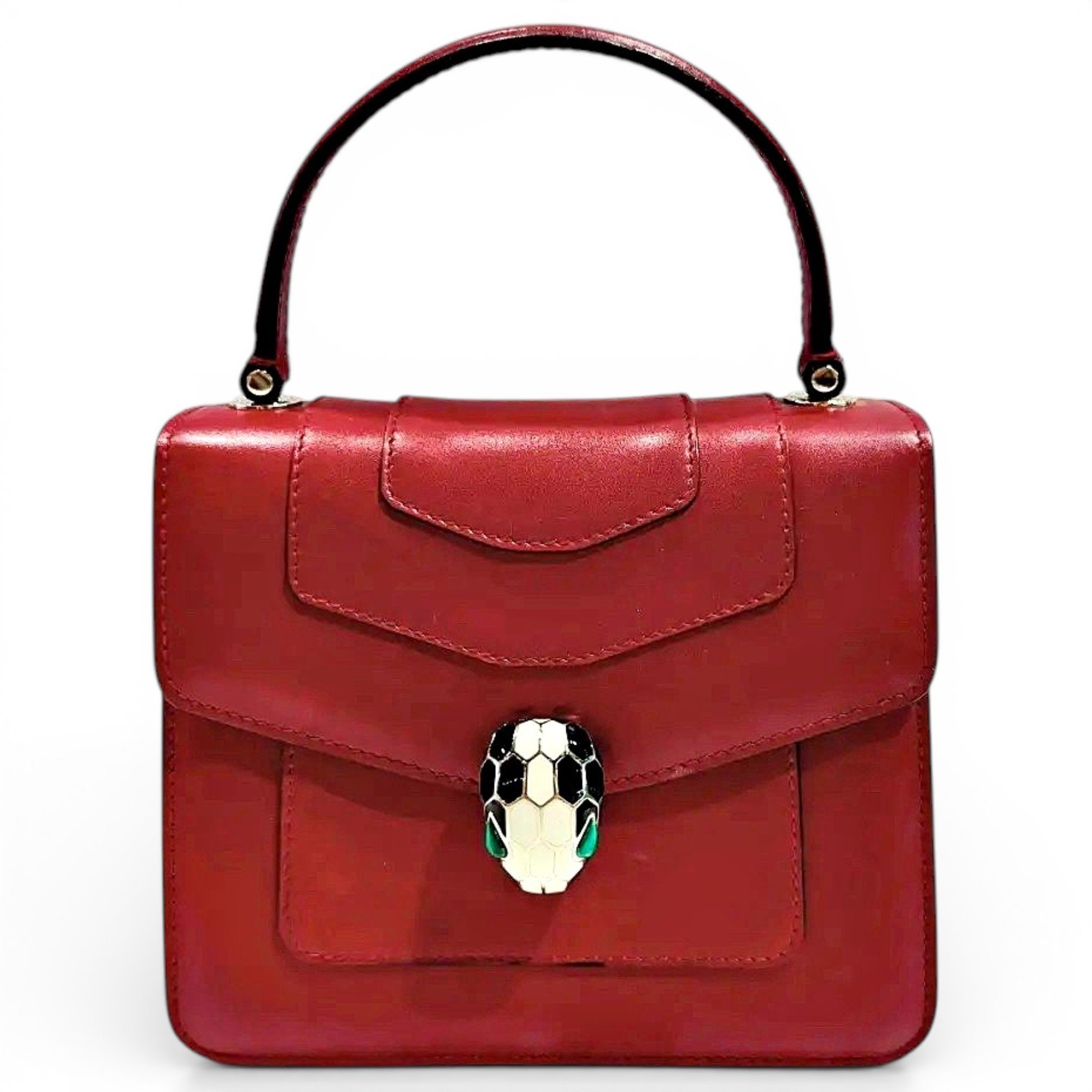 Serpenti leather handbag