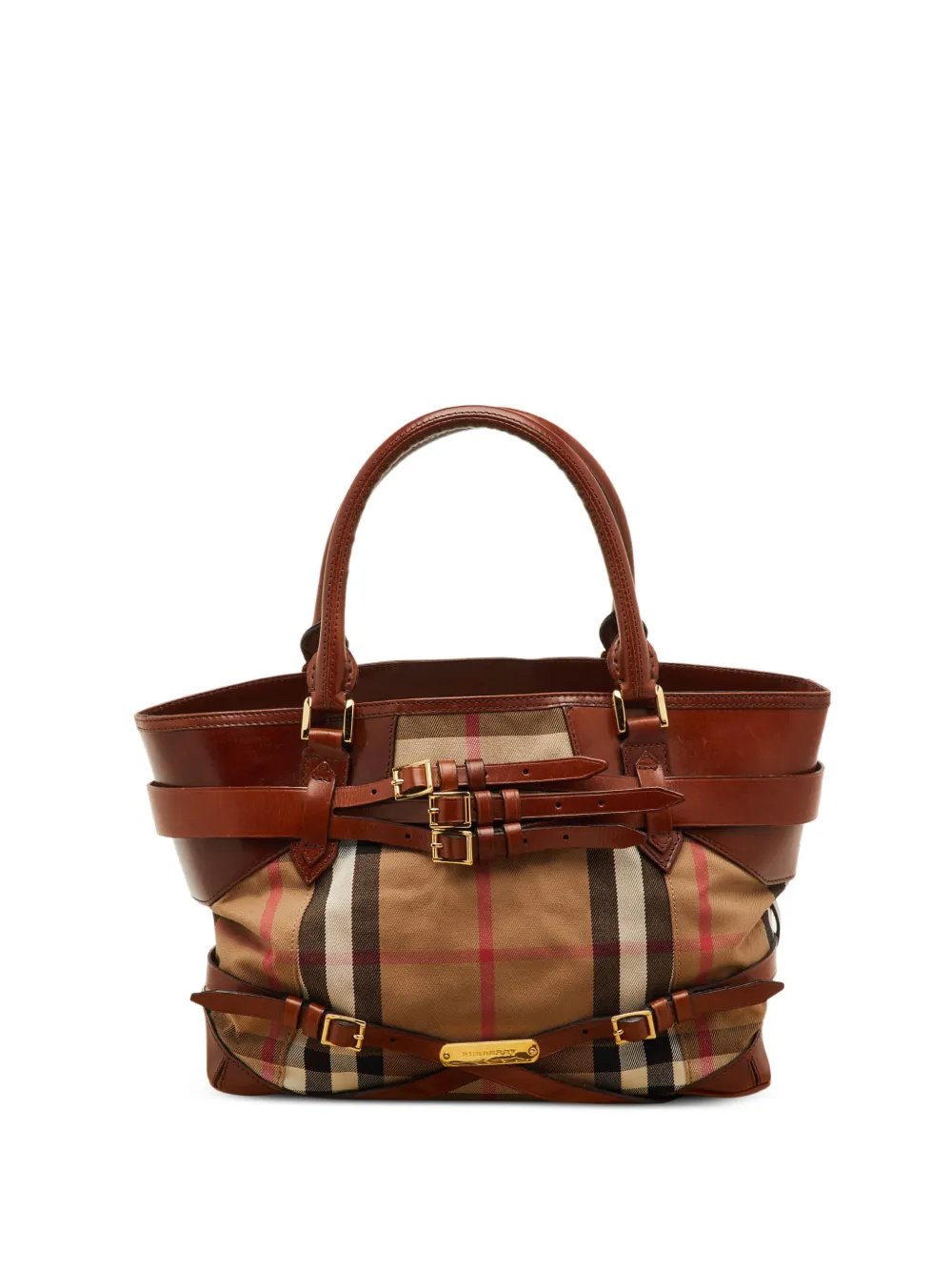 Burberry medium Bridle Lynher House Check tote bag