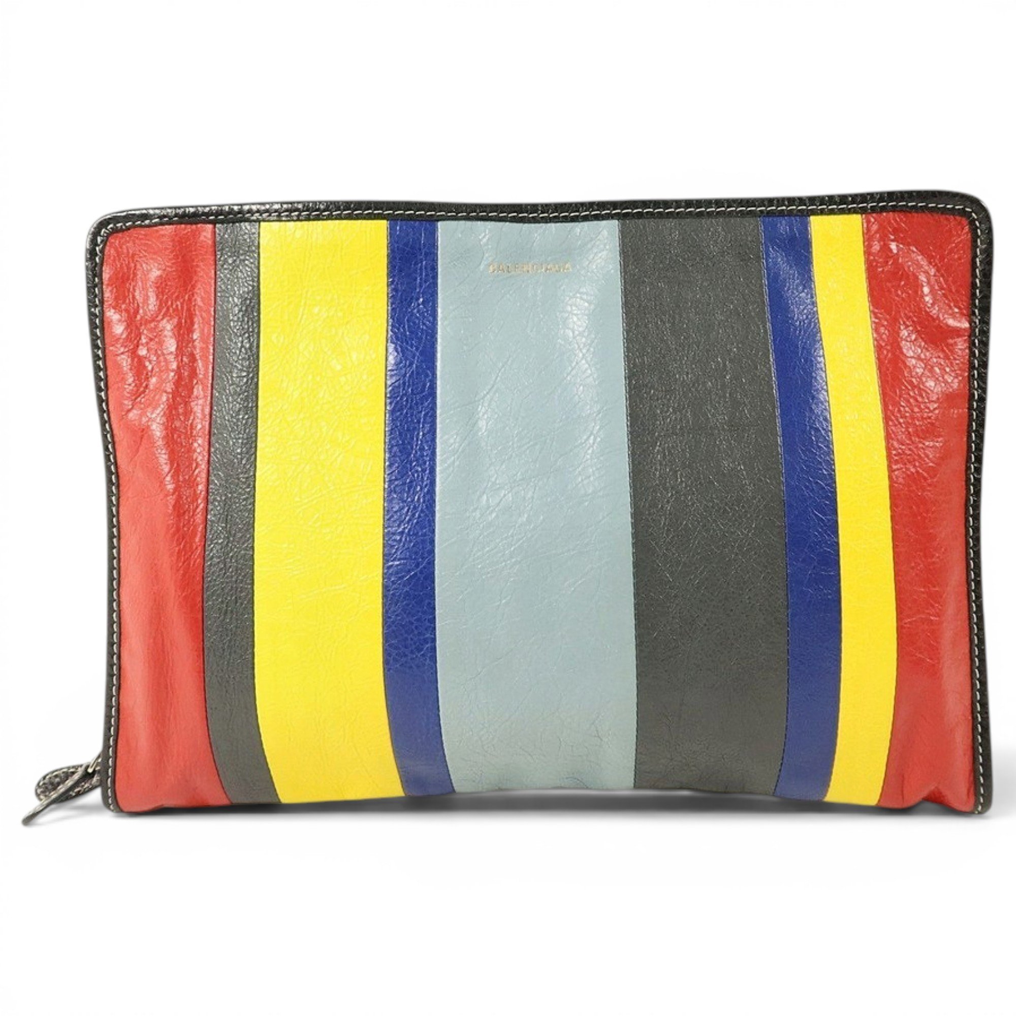 Leather clutch bag