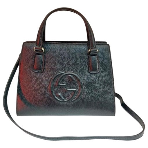 Leather clutch bag