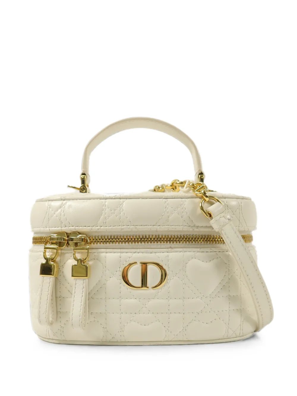 Caro quilted vanity case mini bag