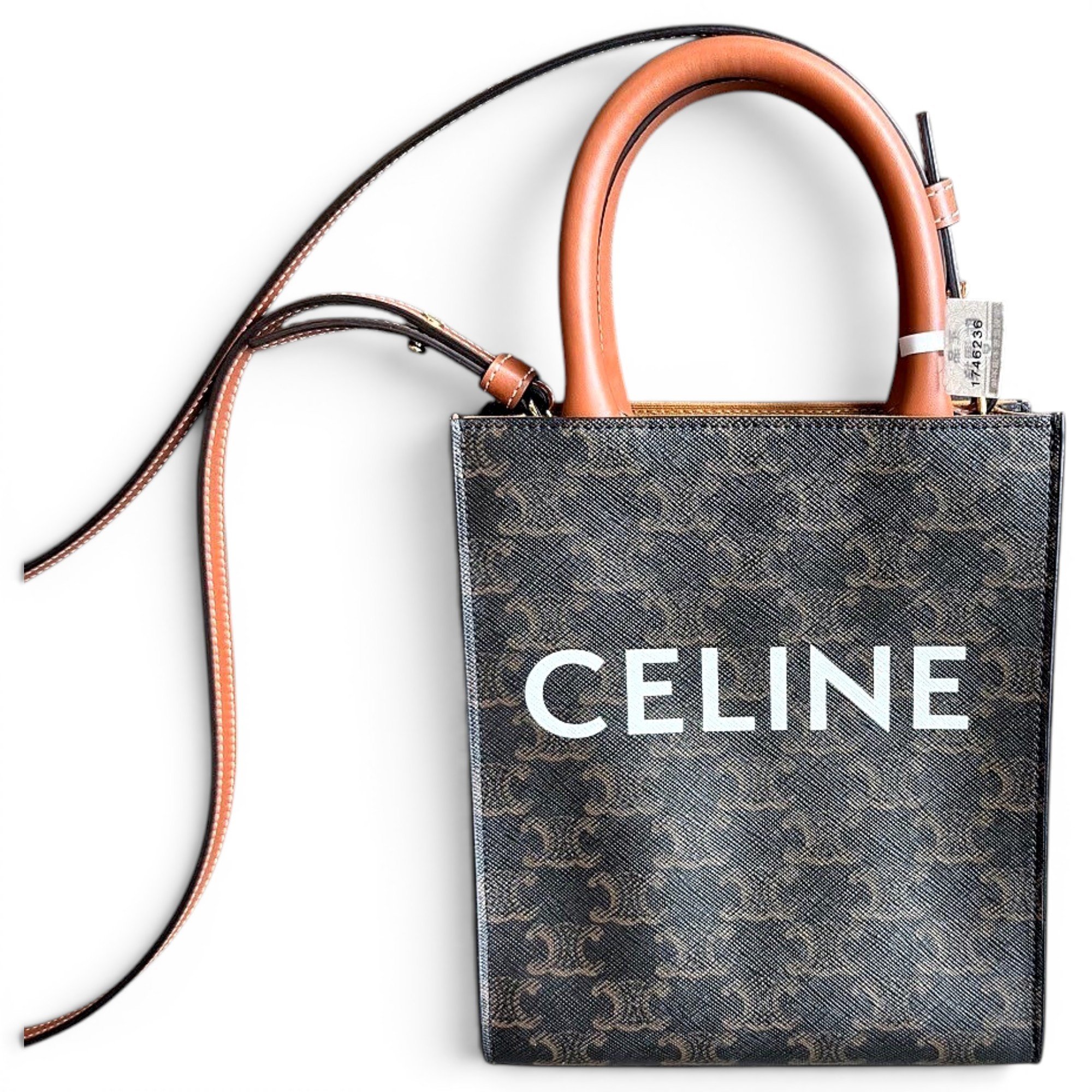 Cabas Vertical leather tote