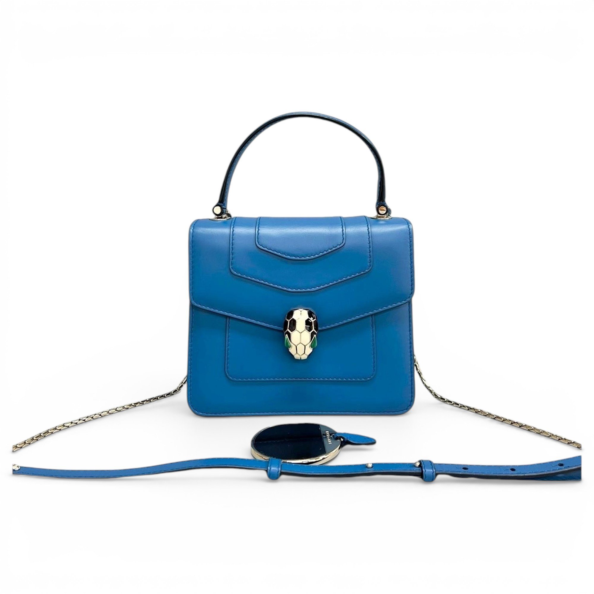 Serpenti leather handbag