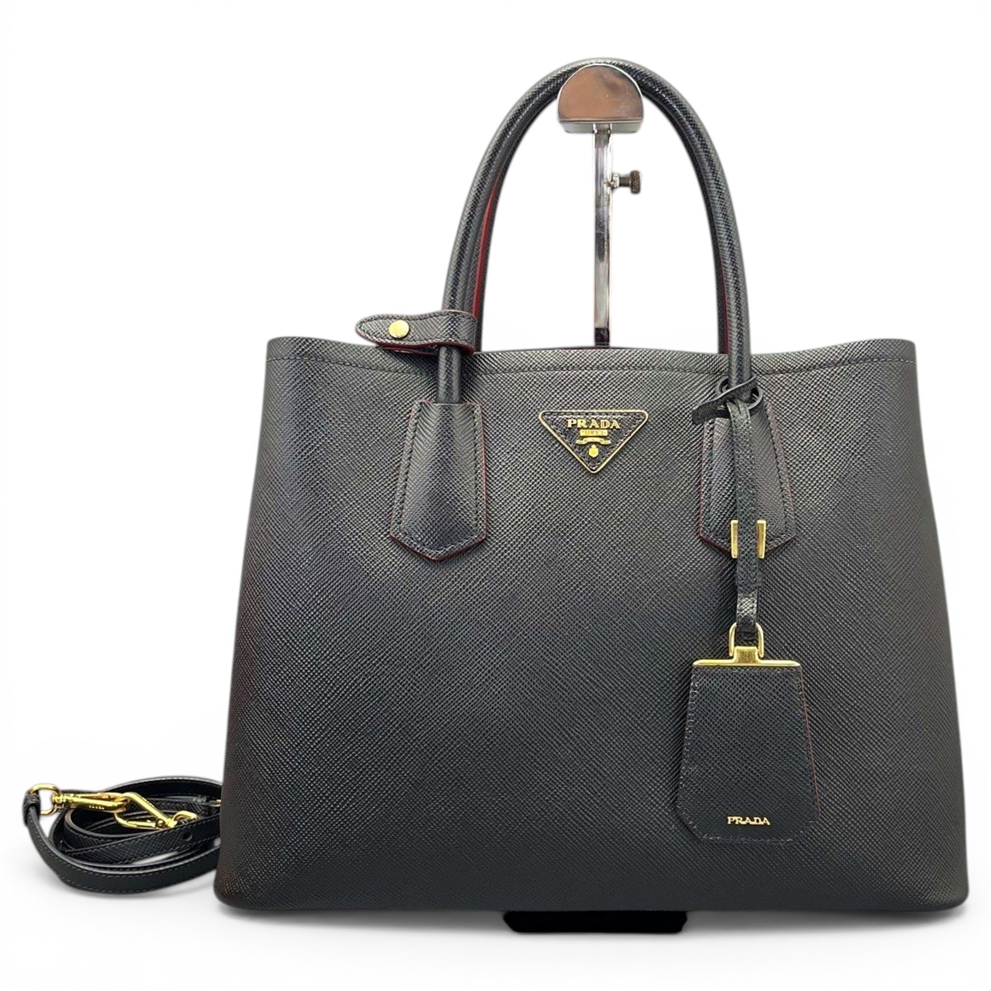 Double leather tote